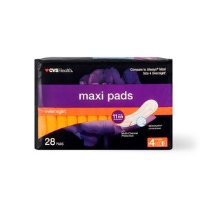 CVS Health Overnight Maxi Pads, 28 CT