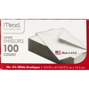 Caliber Plain White Envelopes 6 Inch