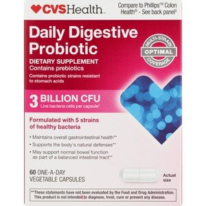 CVS Health Daily Digestive Probiotic 3 Billion CFU Capsules