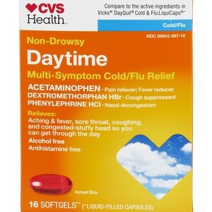CVS Health Non-Drowsy Daytime Multi-Symptom Cold/Flu Relief Softgels