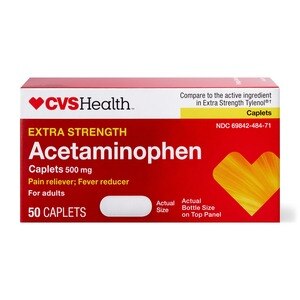 CVS Health Extra Strength Acetaminophen Pain Reliever & Fever Reducer 500 MG Caplets