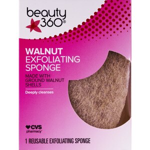 Beauty 360 Natural Walnut Exfoliating Sponge
