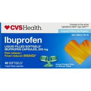 CVS Health Ibuprofen 200 MG Liquid Filled Softgels, 200 MG