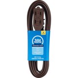 Total Home 3-Outlet Indoor Extension Cord, 15 Ft Brown, thumbnail image 1 of 2