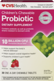 CVS Health Children's Probiotic Chewable Tablets, Berry, 30 CT, thumbnail image 1 of 2