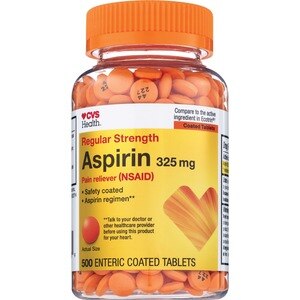 CVS Health Regular Strength Aspirin 325 MG Enteric Coated Tablets