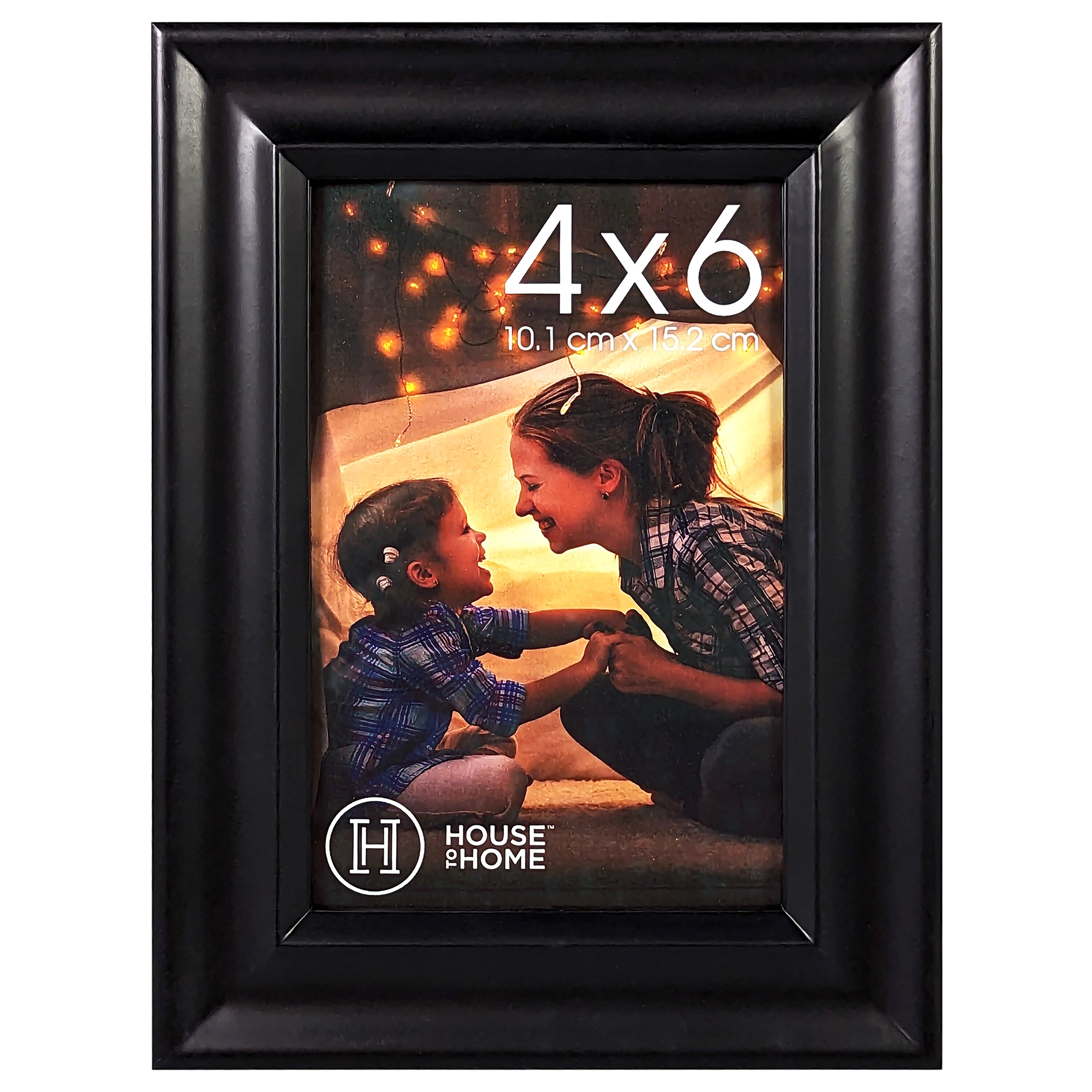 House to Home Black Scoop Picture Frame, 4x6