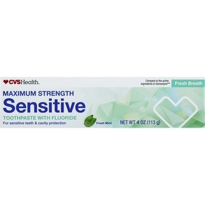 CVS Health Maximum Strength Sensitive Toothpaste with Fluoride, Fresh Mint