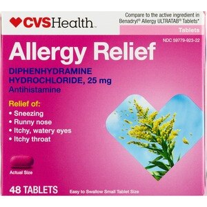 CVS Health Allergy Relief Diphenhydramine Tablets
