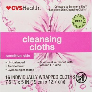 CVS Health Cleansing Cloths for Sensative Skin, 16 CT