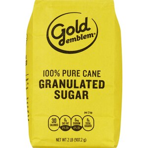 Gold Emblem Granulated Sugar, 100% Pure Cane, 2 lb