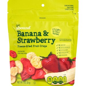 Gold Emblem Abound Fruit Crisps, Freeze-Dried Banana & Strawberry, 1 oz