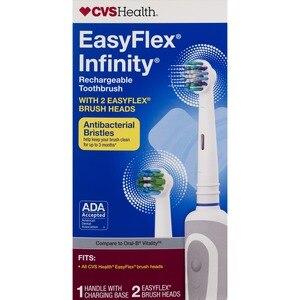 CVS Health EasyFlex Infinity Rechargeable Toothbrush with Antibacterial Bristles