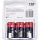 CVS Max Alkaline Battery C, 3CT, thumbnail image 2 of 2