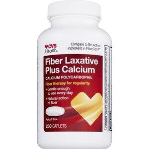 CVS Health Fiber Laxative + Calcium, 250 CT