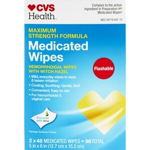 CVS Health Hemorrhoidal Medicated Wipes