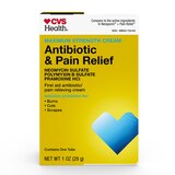 CVS Health Maximum Strength Antibiotic & Pain Relief Cream, thumbnail image 1 of 9