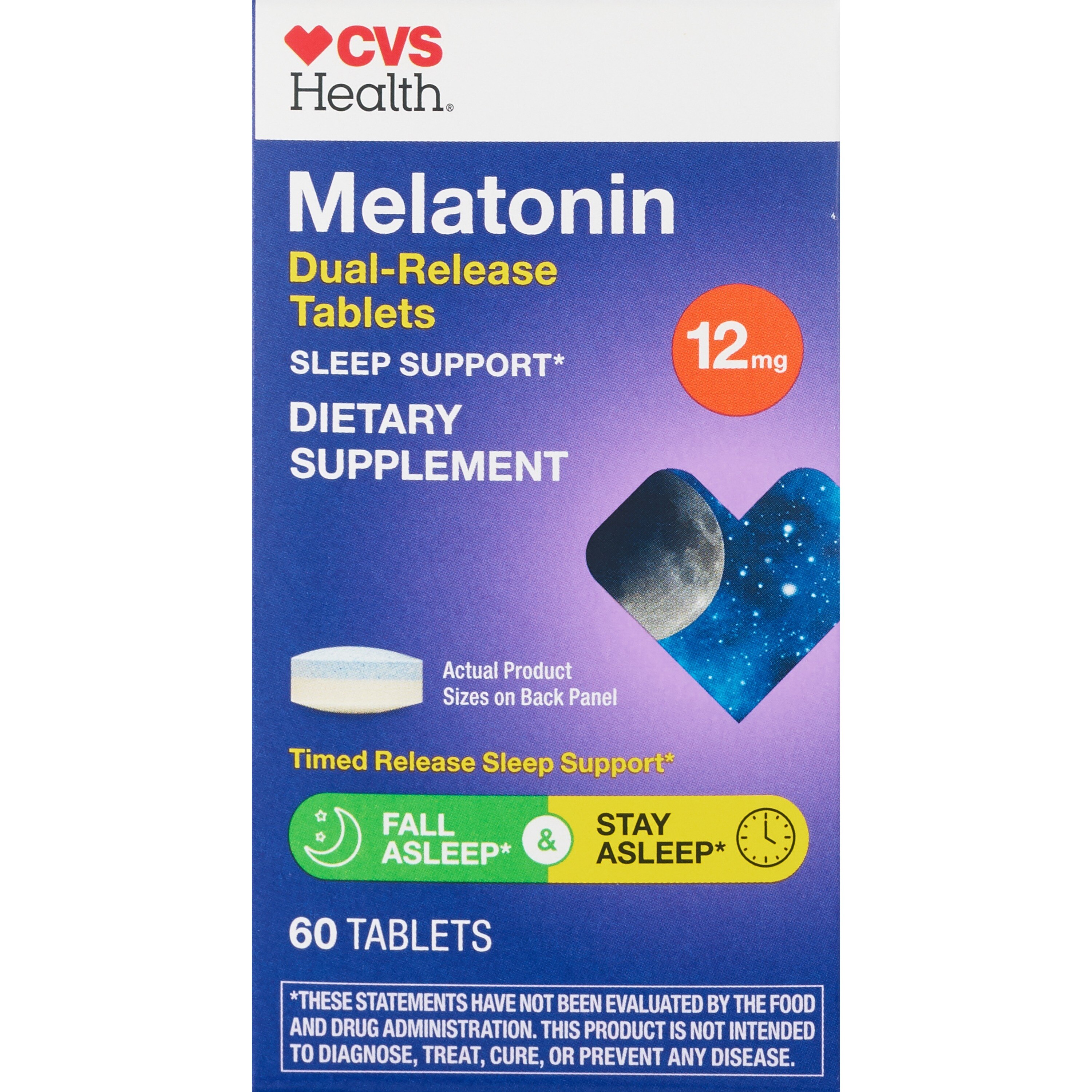 CVS Health Melatonin Dual-Release Tablets, 60 CT