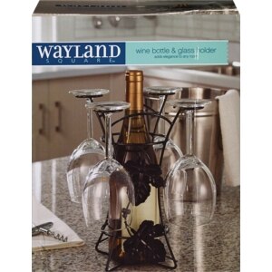 Wayland Square Wine Bottle & Glass Holder