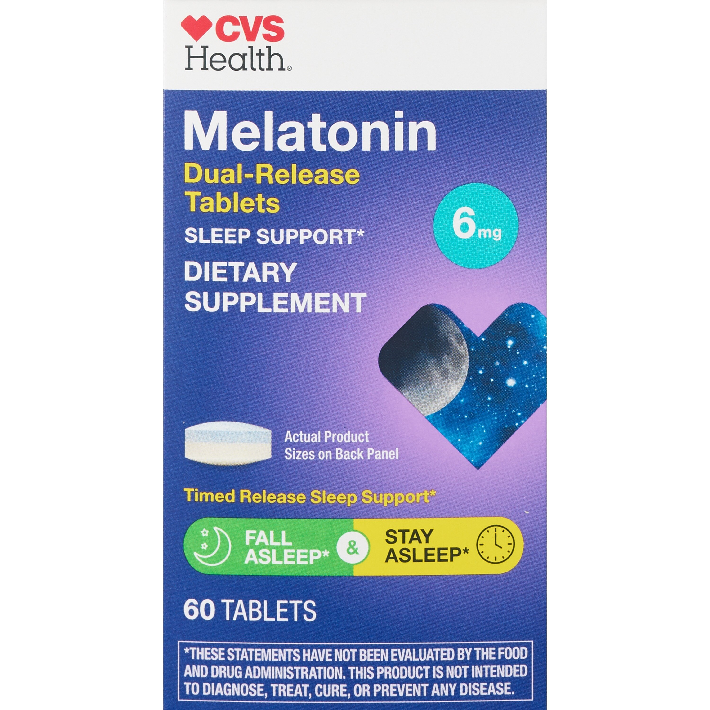 CVS Health Melatonin, Dual Release Tablets, 60 CT