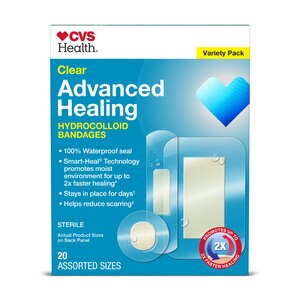 CVS Health Clear Advanced Healing Hydrocolloid Assorted Bandages