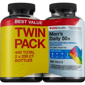 CVS Health Men's Daily 50 + Senior Tablets, Twin Pack