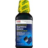 CVS Health Maximum Strength Nighttime Severe Cold & Flu Relief Liquid , 12 OZ, thumbnail image 1 of 9