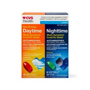 CVS Health Daytime and Nighttime Multi-Symptom Cold & Flu Relief,  8 CT