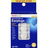 CVS Health Ultra-Soft Silicone Earplugs, 18 Pair, thumbnail image 1 of 4