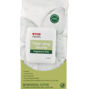CVS Health Cleansing Cloths, Fragrance Free, 32 CT