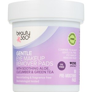Beauty 360 Oil-Free Gentle Eye Makeup Remover Pads