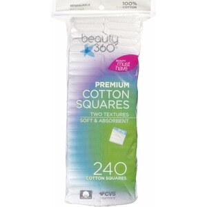 Beauty 360 Premium Cotton Squares, 240CT
