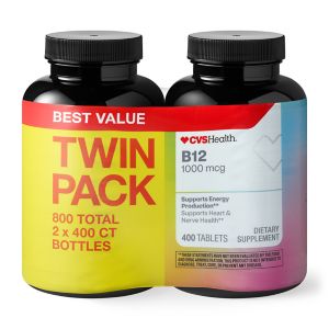 CVS HEALTH VITAMIN B12 1000MCG TABLETS TWIN PACK