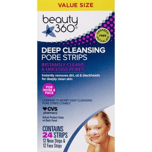 Beauty 360 Deep Cleansing Pore Strips, 24CT