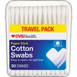 CVS Health Cotton Swabs Paper Stick, 50CT