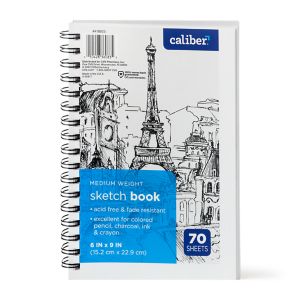 Caliber Sketch Book 9 In x 6 in, Medium Weight, 70 Sheets