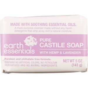 Earth Essentials Pure Castile Soap, Hemp & Lavender, 5 OZ