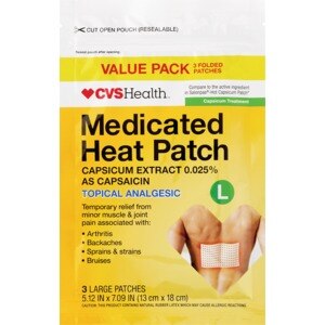 CVS Health Capsicum Treatment Medicated Heat Patch, Large