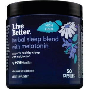 Live Better Herbal Sleep Blend with Melatonin, 50 CT