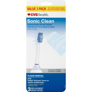 CVS Health Sonic Clean Replacement Brush Heads