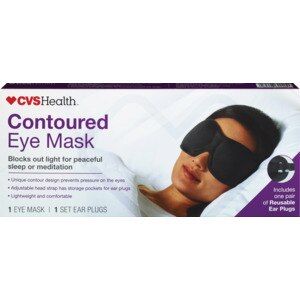 CVS Health Contoured Eye Mask + One Pair of Ear Plugs