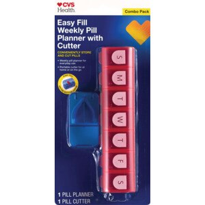 CVS Health Weekly Pill Planner with Cutter