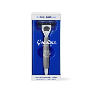 Goodline Grooming Co. Men's Precision 5-Blade Razor + 1 Razor Blade Refill