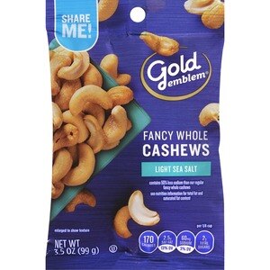 Gold Emblem Fancy Whole Cashews, 3.5 oz