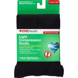 CVS Health Over-the-Calf Length Compression Socks Unisex, 1 Pair, Black, thumbnail image 1 of 2