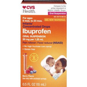 CVS Health Infants' 8HR Concentrated Ibuprofen Oral Pain Relief Drops, Berry, 0.5 OZ