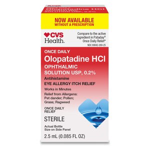 CVS Health Olopatadine HCl Eye Allergy Relief, Ophthalmic Solution USP, 0.2%, 2.5mL