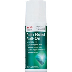 CVS Health Pain Relief Menthol 4% Roll-On, 2.5 OZ