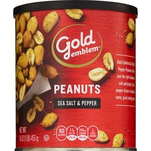 Gold Emblem Sea Salt & Pepper Peanuts, 16 oz