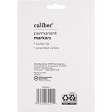 Caliber Permanent Markers, Bullet Tip, Assorted Colors, 4 Pack, thumbnail image 2 of 2